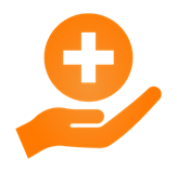 Icon - Vertical - Healthcare with Hand